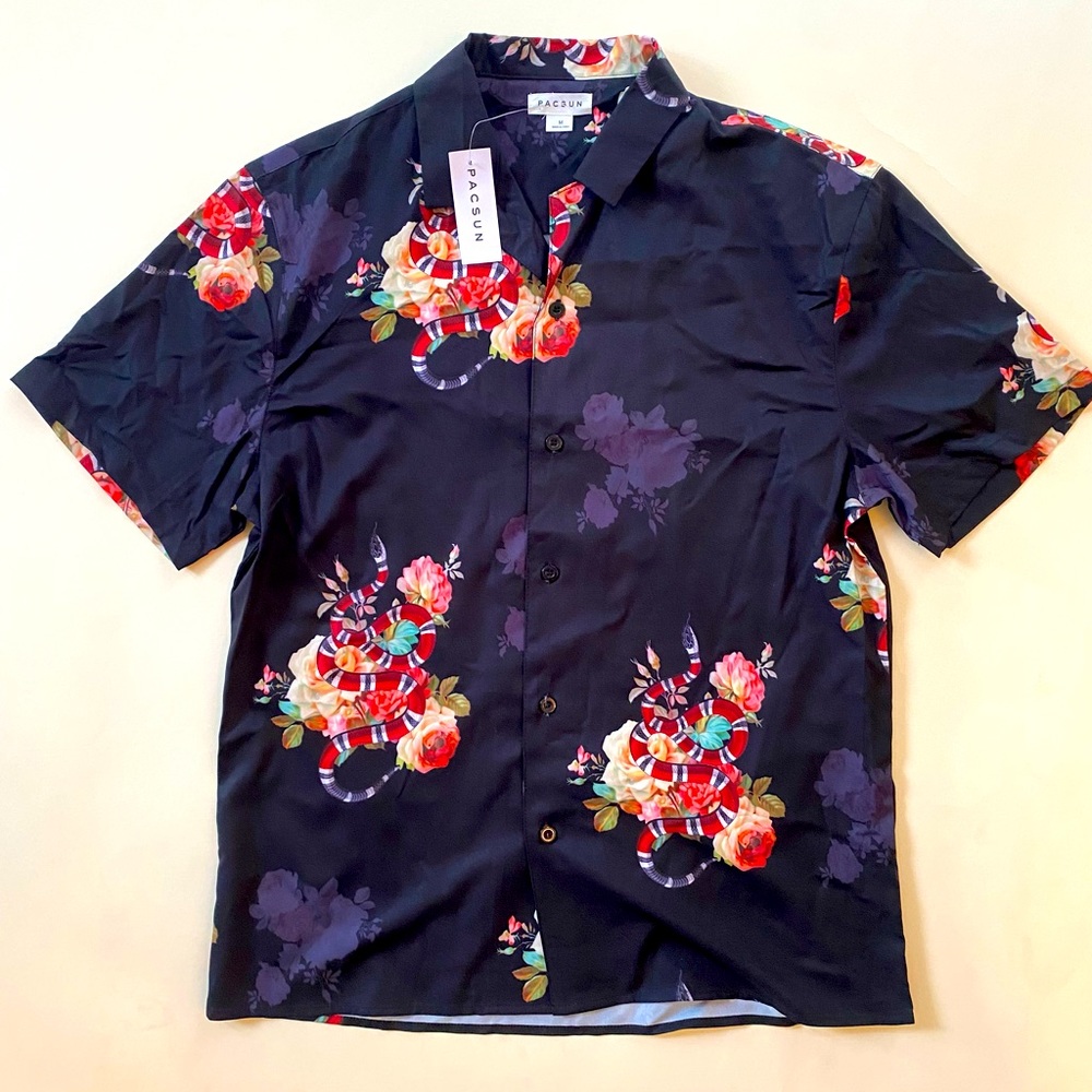 COPY - Pacsun | Floral Snake button down | M/Mens